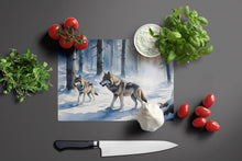 Load image into Gallery viewer, Winter Wolves Glass Cutting Boards – Durable, Decorative Kitchen Art