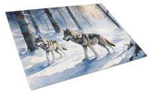 Load image into Gallery viewer, Winter Wolves Glass Cutting Boards – Durable, Decorative Kitchen Art