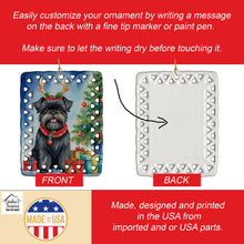 Load image into Gallery viewer, Affenpinscher Christmas Reindeer Porcelain Ornament
