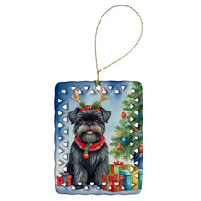 Load image into Gallery viewer, Affenpinscher Christmas Reindeer Porcelain Ornament