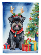Load image into Gallery viewer, Affenpinscher Christmas Garden Flag – Dog in Reindeer Antlers with Tree &amp; Gifts
