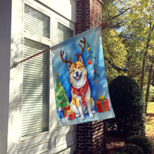 Load image into Gallery viewer, Akita Christmas Reindeer House Flag