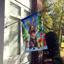Load image into Gallery viewer, American Water Spaniel Christmas Reindeer House Flag