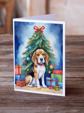 Load image into Gallery viewer, Beagle Christmas Reindeer Greeting Cards - Blank Note Cards – 8-Pack of Artist-Designed Cards with Envelopes