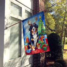 Load image into Gallery viewer, Bernese Mountain Dog Christmas Reindeer House Flag