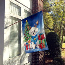 Load image into Gallery viewer, Bichon Frise Christmas Reindeer House Flag