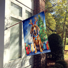 Load image into Gallery viewer, Bloodhound Christmas Reindeer House Flag
