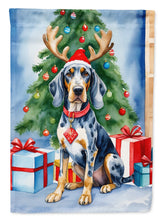 Load image into Gallery viewer, Bluetick Coonhound Christmas Reindeer House Flag