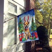 Load image into Gallery viewer, Border Terrier Christmas Reindeer House Flag