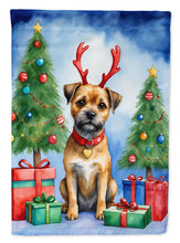Load image into Gallery viewer, Border Terrier Christmas Reindeer House Flag