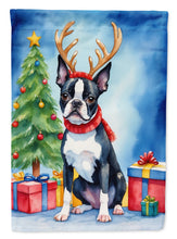Load image into Gallery viewer, Boston Terrier Christmas Reindeer House Flag