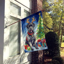 Load image into Gallery viewer, Bouvier des Flandres Christmas Reindeer House Flag