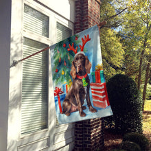 Load image into Gallery viewer, Boykin Spaniel Christmas Reindeer House Flag