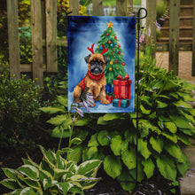 Load image into Gallery viewer, Brussels Griffon Christmas Garden Flag – Dog in Reindeer Antlers with Tree &amp; Gifts