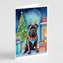 Load image into Gallery viewer, Cane Corso Christmas Reindeer Greeting Cards - Blank Note Cards – 8-Pack of Artist-Designed Cards with Envelopes