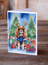 Load image into Gallery viewer, Cavalier Spaniel Christmas Reindeer Greeting Cards - Blank Note Cards – 8-Pack of Artist-Designed Cards with Envelopes