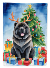 Load image into Gallery viewer, Black Chow Chow Christmas Reindeer House Flag
