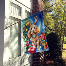 Load image into Gallery viewer, Cockapoo Christmas Reindeer House Flag