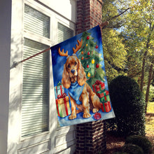 Load image into Gallery viewer, Cocker Spaniel Christmas Reindeer House Flag
