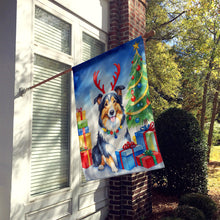 Load image into Gallery viewer, Collie Christmas Reindeer House Flag