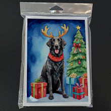 Load image into Gallery viewer, Curly-Coated Retriever Christmas Reindeer Greeting Cards - Blank Note Cards – 8-Pack of Artist-Designed Cards with Envelopes