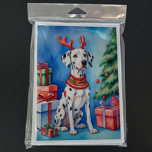 Load image into Gallery viewer, Dalmatian Christmas Reindeer Greeting Cards - Blank Note Cards – 8-Pack of Artist-Designed Cards with Envelopes
