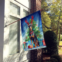 Load image into Gallery viewer, Doberman Pinscher Christmas Reindeer House Flag