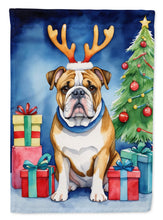 Load image into Gallery viewer, English Bulldog Christmas Reindeer House Flag