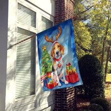 Load image into Gallery viewer, English Foxhound Christmas Reindeer House Flag
