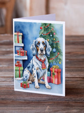 Load image into Gallery viewer, English Setter Christmas Reindeer Greeting Cards - Blank Note Cards – 8-Pack of Artist-Designed Cards with Envelopes