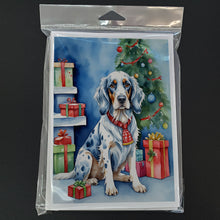 Load image into Gallery viewer, English Setter Christmas Reindeer Greeting Cards - Blank Note Cards – 8-Pack of Artist-Designed Cards with Envelopes
