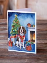 Load image into Gallery viewer, English Springer Spaniel Christmas Reindeer Greeting Cards - Blank Note Cards – 8-Pack of Artist-Designed Cards with Envelopes
