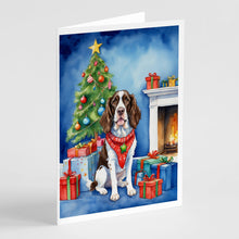 Load image into Gallery viewer, English Springer Spaniel Christmas Reindeer Greeting Cards - Blank Note Cards – 8-Pack of Artist-Designed Cards with Envelopes