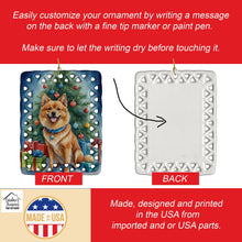 Load image into Gallery viewer, Finnish Spitz Christmas Reindeer Porcelain Ornament