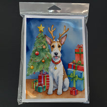 Load image into Gallery viewer, Fox Terrier Christmas Reindeer Greeting Cards - Blank Note Cards – 8-Pack of Artist-Designed Cards with Envelopes