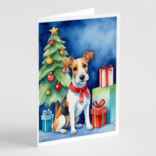 Load image into Gallery viewer, Fox Terrier Christmas Reindeer Greeting Cards - Blank Note Cards – 8-Pack of Artist-Designed Cards with Envelopes