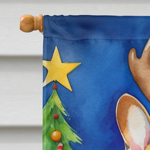 Load image into Gallery viewer, French Bulldog Christmas Reindeer House Flag