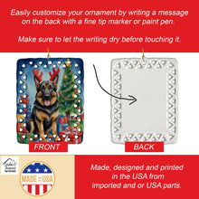 Load image into Gallery viewer, German Shepherd Christmas Reindeer Porcelain Ornament