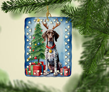 Load image into Gallery viewer, German Shorthaired Pointer Christmas Reindeer Porcelain Ornament