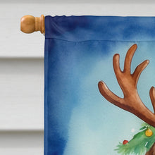 Load image into Gallery viewer, German Wirehaired Pointer Christmas Reindeer House Flag