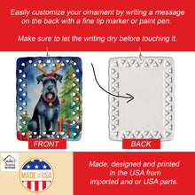 Load image into Gallery viewer, Giant Schnauzer Pointer Christmas Reindeer Porcelain Ornament