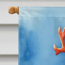 Load image into Gallery viewer, Golden Retriever Christmas Reindeer House Flag