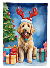 Load image into Gallery viewer, Goldendoodle Christmas Reindeer House Flag
