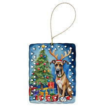Load image into Gallery viewer, Great Dane Christmas Reindeer Porcelain Ornament