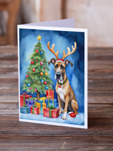 Load image into Gallery viewer, Great Dane Christmas Reindeer Greeting Cards - Blank Note Cards – 8-Pack of Artist-Designed Cards with Envelopes