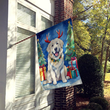 Load image into Gallery viewer, Great Pyrenees Christmas Reindeer House Flag