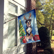 Load image into Gallery viewer, Greater Swiss Mountain Dog Christmas Reindeer House Flag