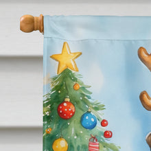 Load image into Gallery viewer, Brindle Greyhound Christmas Reindeer House Flag