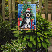 Load image into Gallery viewer, Havanese Christmas Garden Flag – Dog in Reindeer Antlers with Tree &amp; Gifts