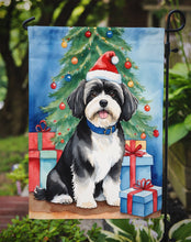 Load image into Gallery viewer, Havanese Christmas Garden Flag – Dog in Reindeer Antlers with Tree &amp; Gifts